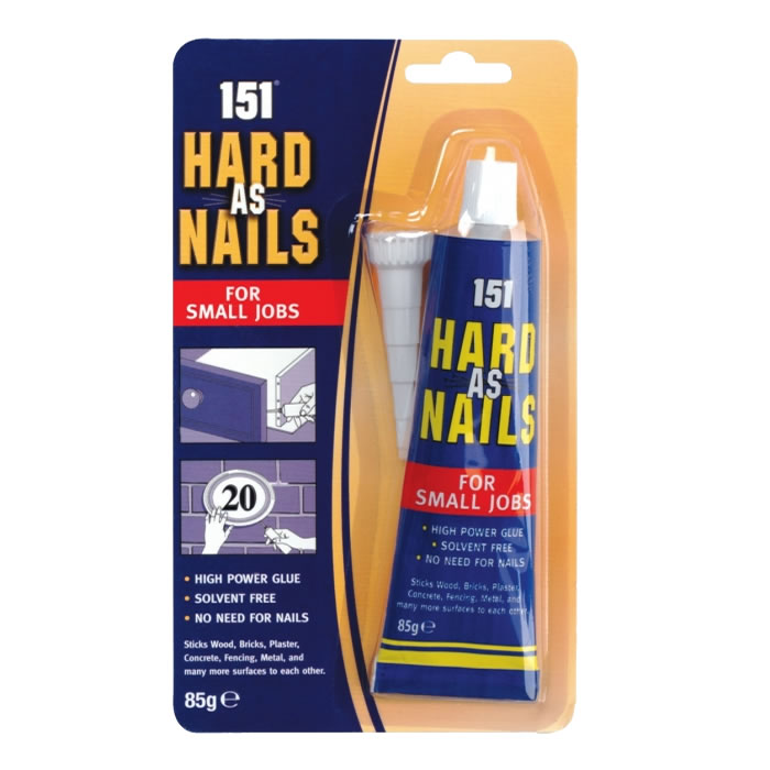 151 Hard As Nails 85g Tube Adhesive Solvent Free Glue