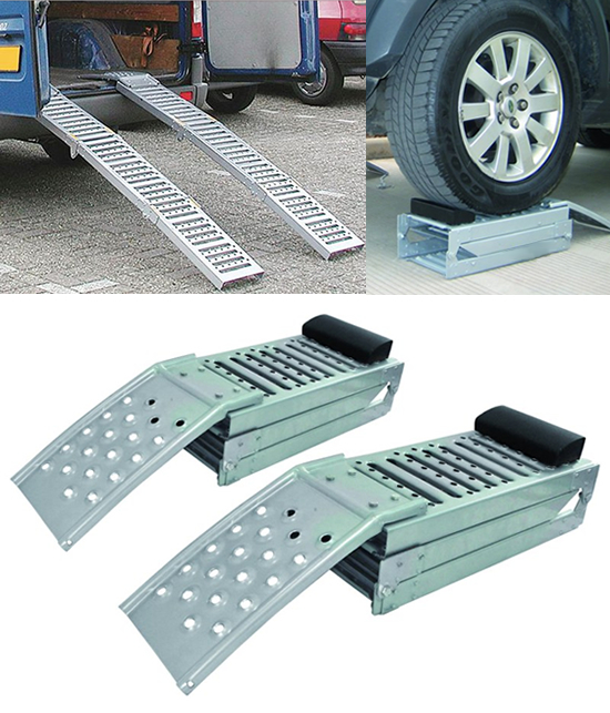 FOLDABLE DUAL PURPOSE STEEL RAMP SET HEAVY DUTY FOLDING FOLDABLE DUAL PURPOSE STEEL RAMP SET HEAVY DUTY FOLDING