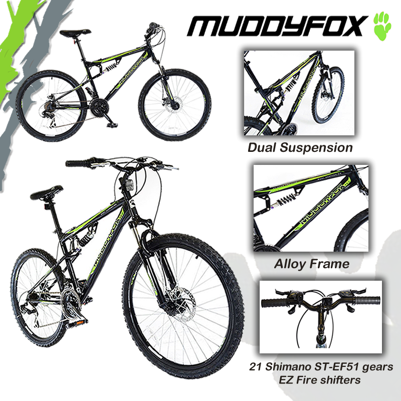 muddyfox full suspension mountain bike