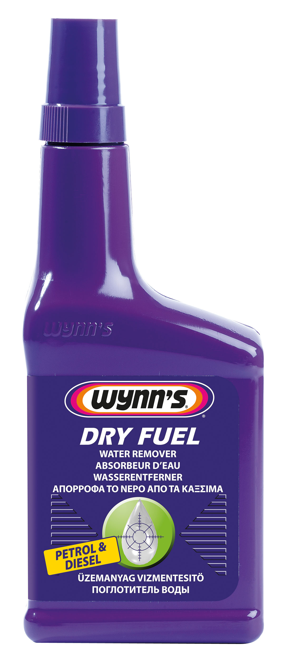 2 x WYNNS DRY FUEL WATER REMOVER PETROL DIESEL ENGINES CAR 325ml