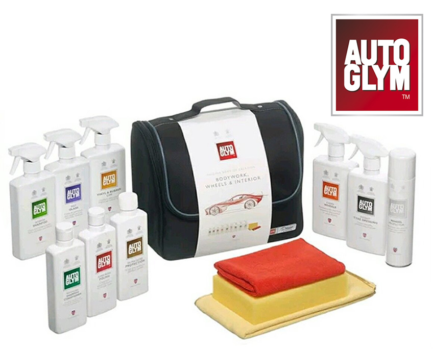 AUTOGLYM PERFECT BODYWORK WHEELS INTERIOR COLLECTION VALETING KIT CAR